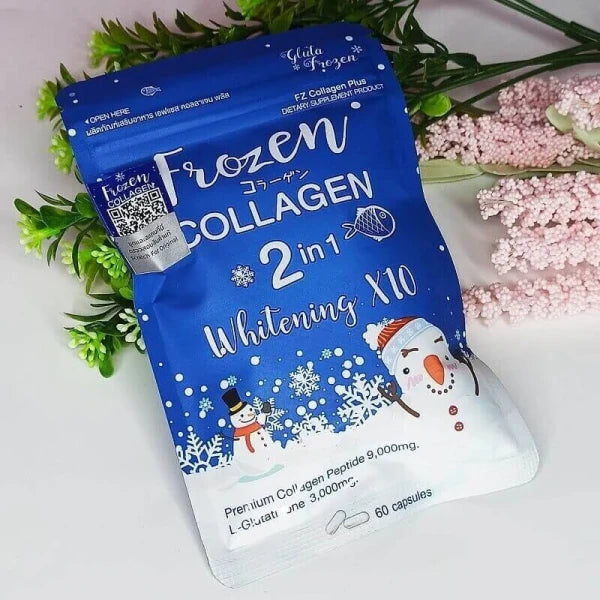 Frozen Collagen 2 in 1 Whitening 10X (60 Capsules) Made in Thailand (100% Original) Imported Product with Limited Time Offer