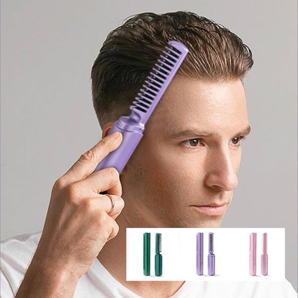 2 In 1 Wireless Mini Rechargable Comb Hair Hot Comb / Travel Comb Hair Straightener, Cordless/wireless, Rechargeable (random Color)