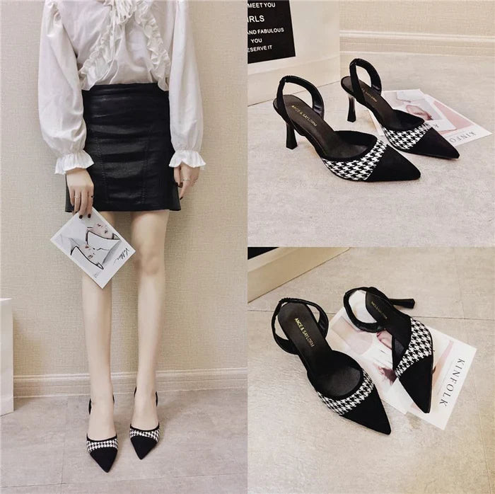 Pointed Shallow Mouth Slingback Strappy Heel