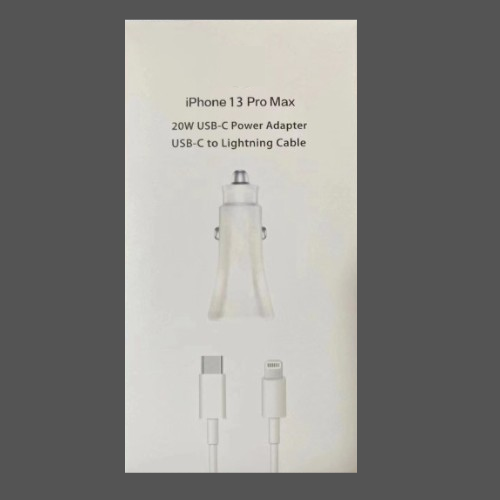 iPhone 14 Pro Max 20W Type C Car Charger with iPhone Lightning Cable