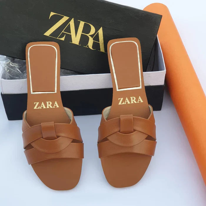 ZARA BASIC BROWN FLAT