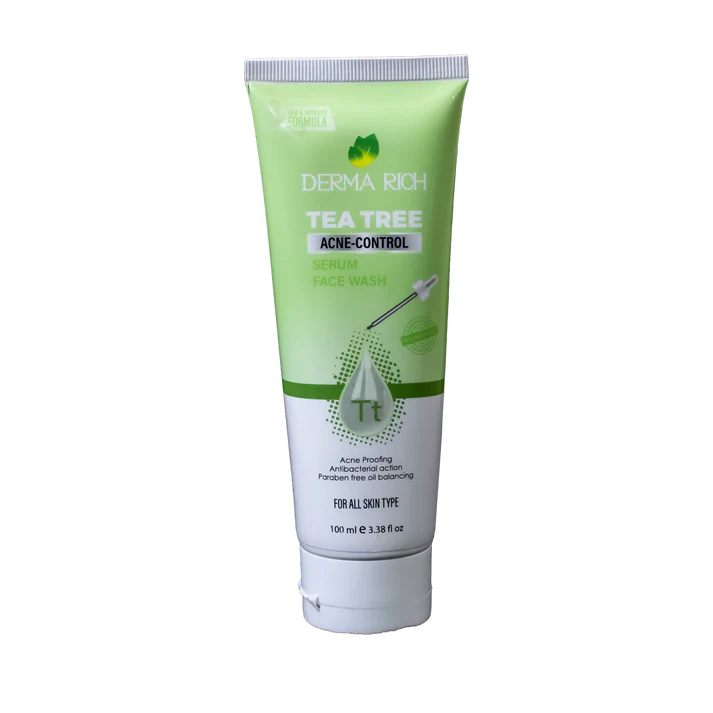 Dermarich® Tea Tree Face Wash (For Acne & Pimples With Tea Tree & Neem) | 100 mL