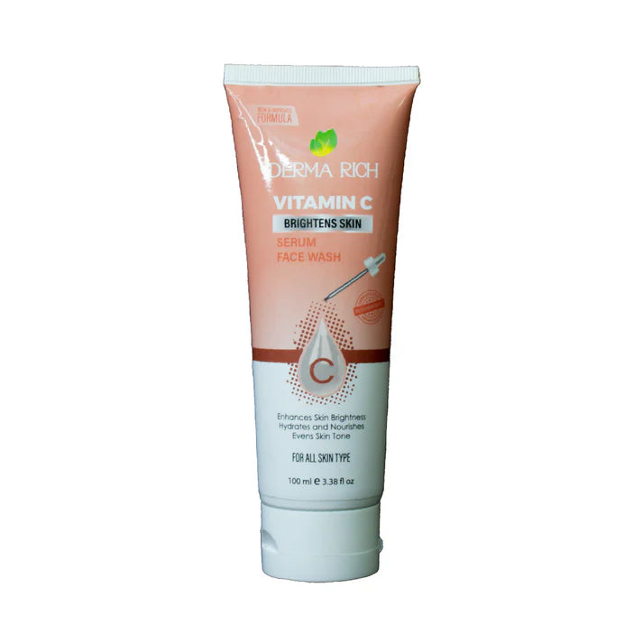 Dermarich® Vitamin C Face Wash For Bright & Radiant Skin (with Vitamin C & Lemon) | 100 mL
