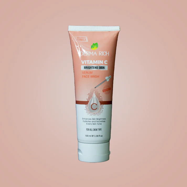 Dermarich® Vitamin C Face Wash For Bright & Radiant Skin (with Vitamin C & Lemon) | 100 mL