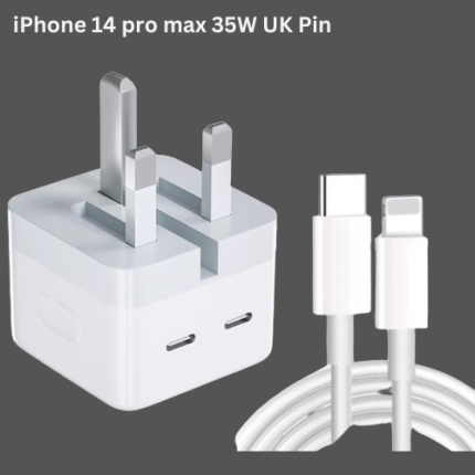 iPhone 14 15 Pro Max 20Watt PD Charger Packed Uk 3 Pin Fast Charge