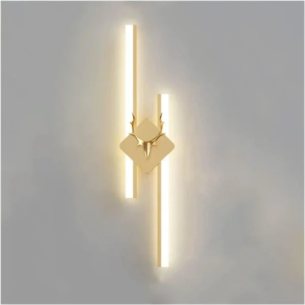 Modern Minimalist Gold Long Led Deer Shape Acrylic Wall Lamp | Bedroom Light Corridor, Stairs, Aisle Decorative Lighting Fixture