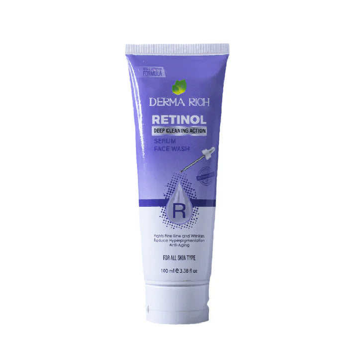 Dermarich® Retinol Face Wash (For Anti Aging, Reduce Fine Lines & Wrinkles) With Retinol & Niacinamide | 100 mL