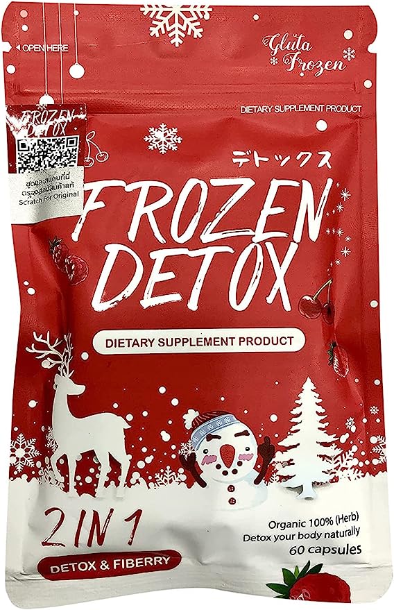 Frozen Detox (Made in Thailand) | Weight Loss, Detoxification, Skin Whitening and Dietary Supplement | (60 Capsules)