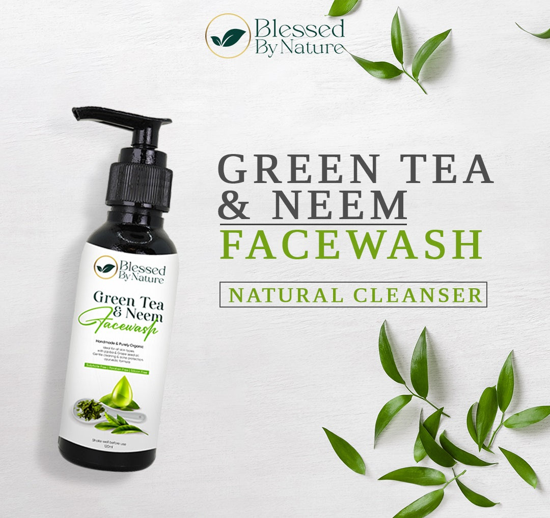 Blessed By Nature™ Green Tea and Neem Face Wash with vitamin C and E