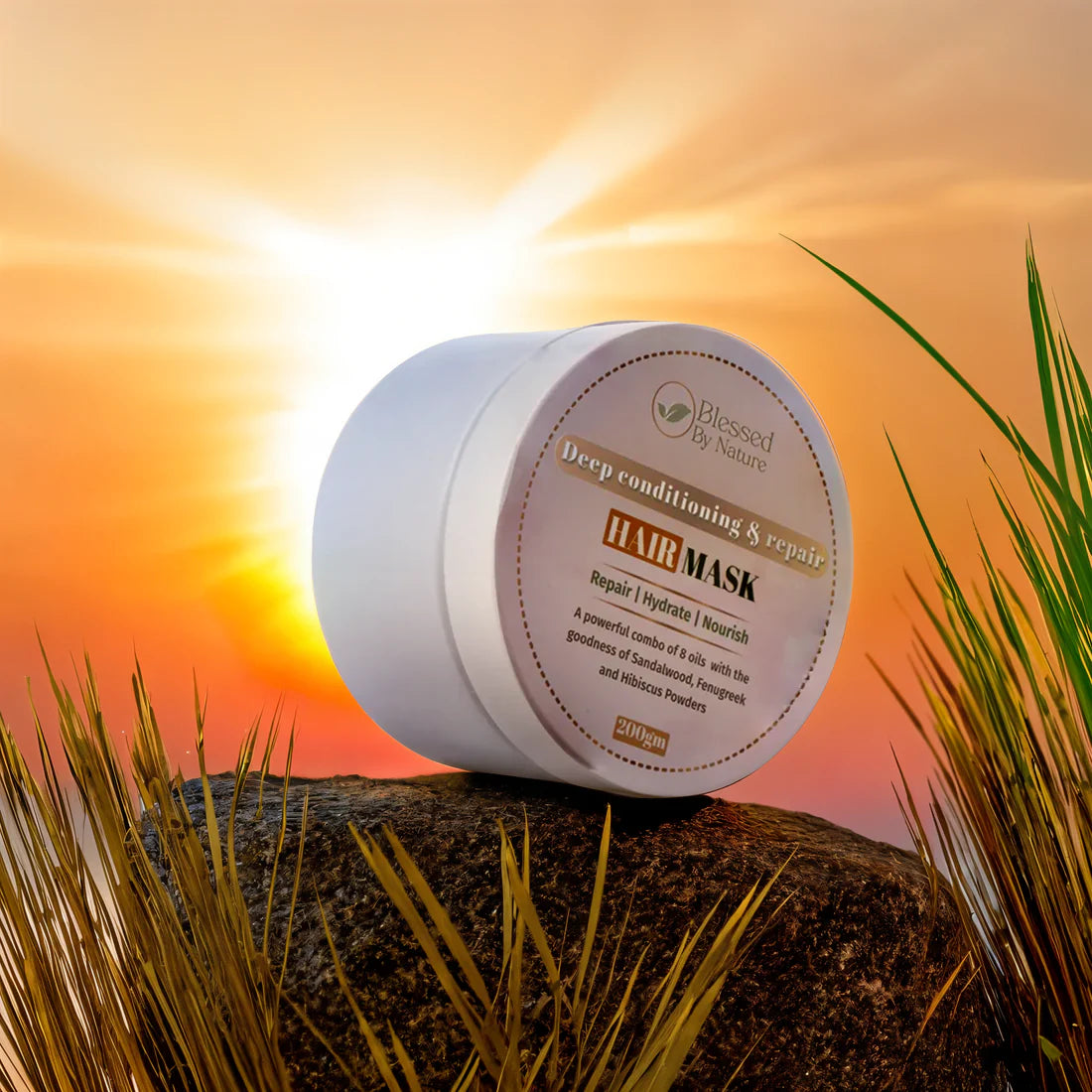 Blessed By Nature™ Hair Mask (With Sandal wood, Fenugeek and Hibiscus Extracts)