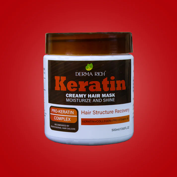 Dermarich® Keratin Hair Mask (with Keratin, Collagen and Pro-Vitamin B5) | 500 mL