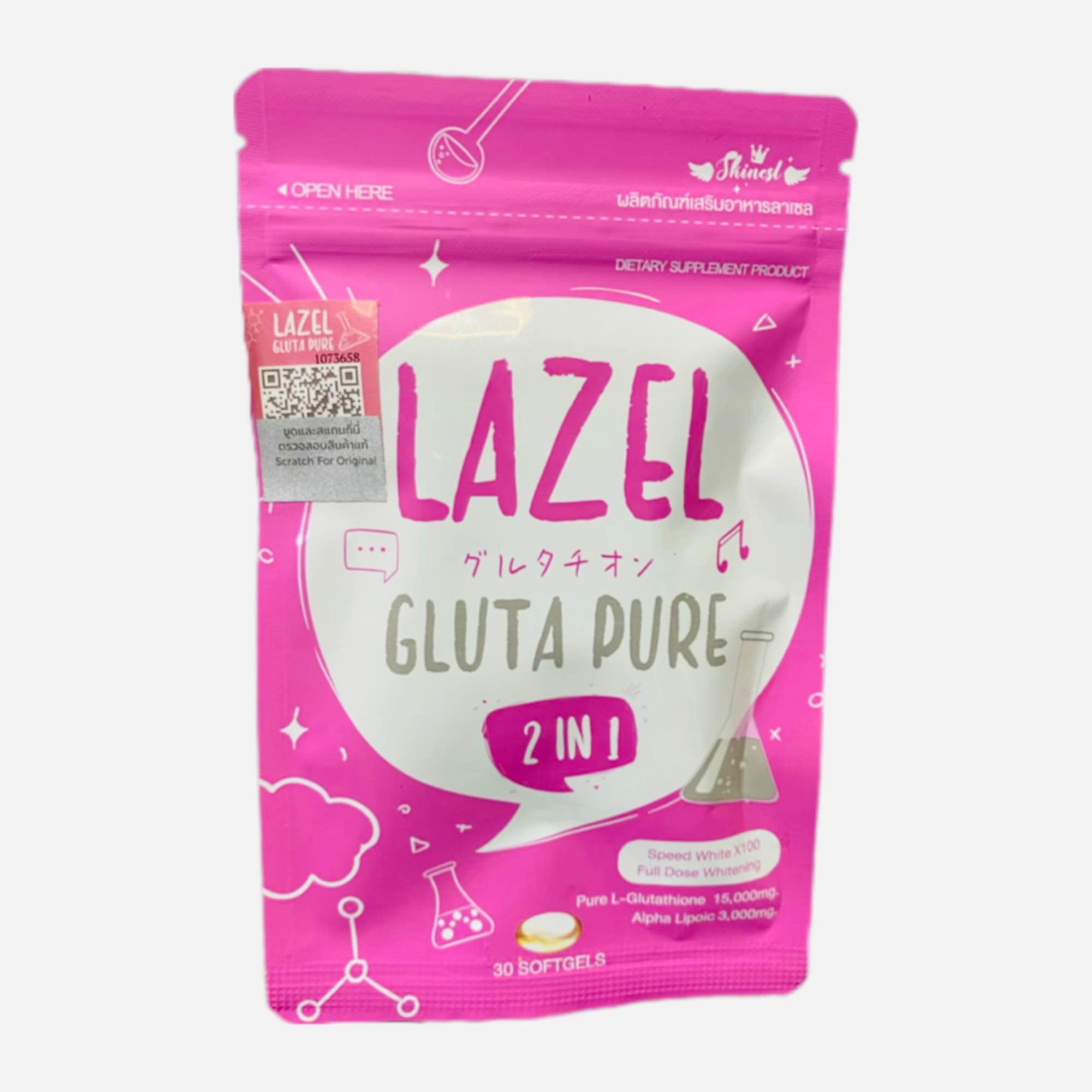 Skinest Lazel™ Gluta Pure 2 in 1 (30 Soft Gels) Made in Thailand (100% Original) Imported Product with Limited Time Offer