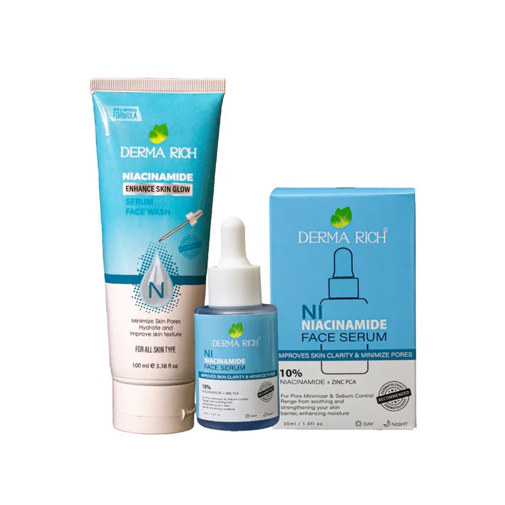 Dermarich® Pore Perfect (2 in 1) Bundle with Niacinamide Skin Serum & Deep Cleansing Face Wash