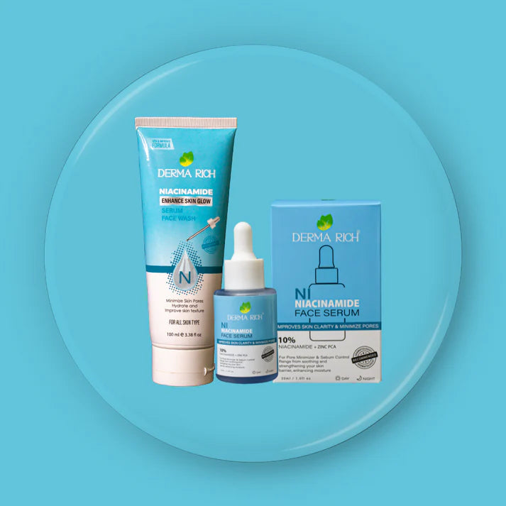 Dermarich® Pore Perfect (2 in 1) Bundle with Niacinamide Skin Serum & Deep Cleansing Face Wash
