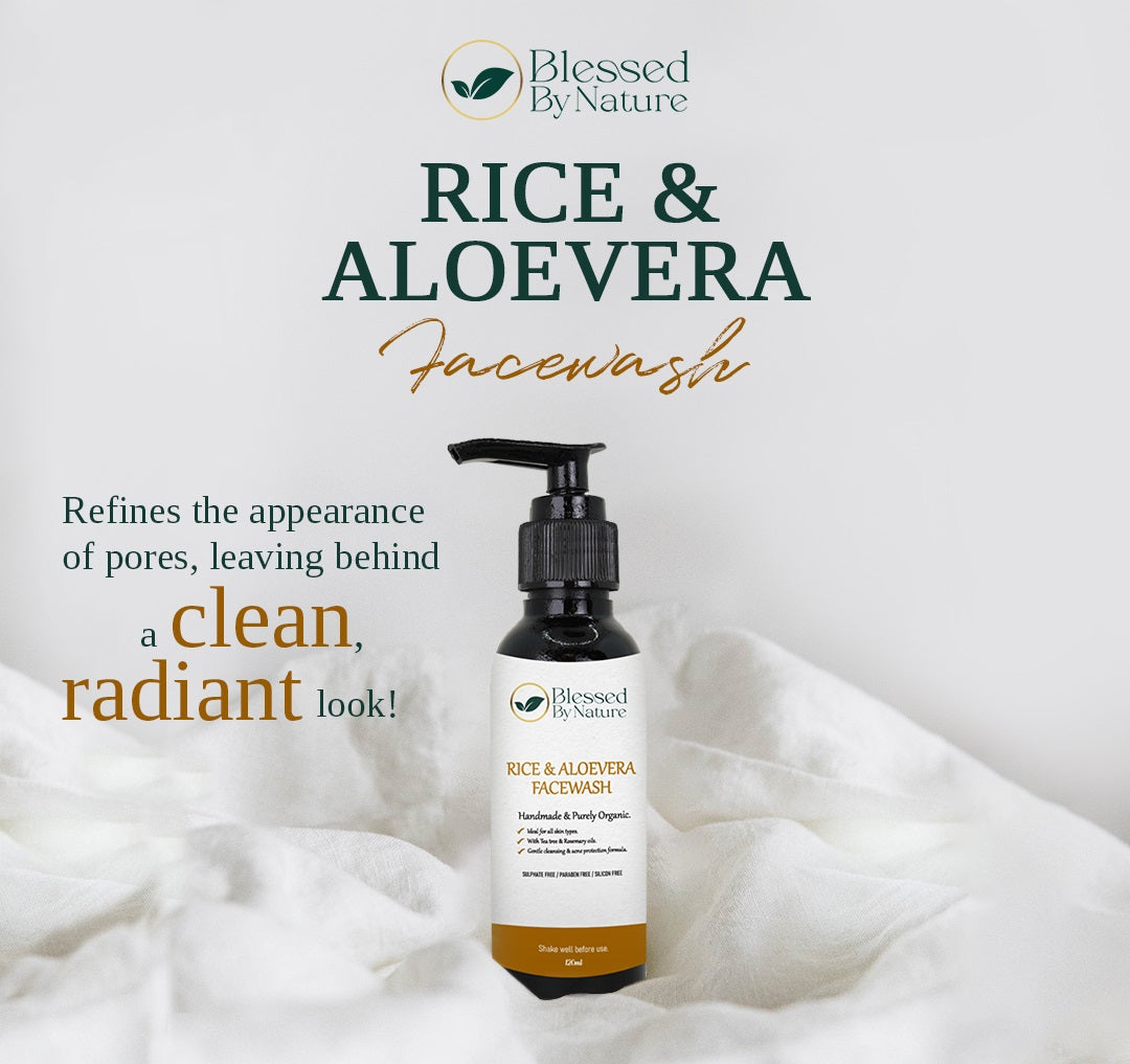 Blessed By Nature™ Rice Aloe Vera Face Wash (with Anti-Ageing Effect)