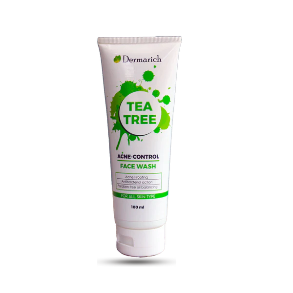 Dermarich® Tea Tree Face Wash (For Acne & Pimples With Tea Tree & Neem) | 100 mL