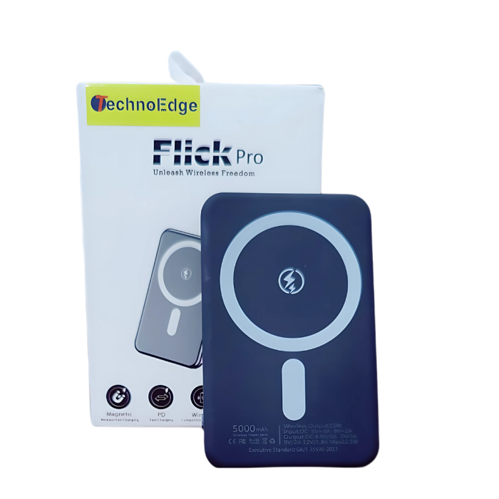 Flick Pro 5000mAh Wireless Power Bank – Ultra Slim & Fast Charging