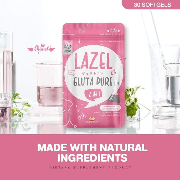 Skinest Lazel™ Gluta Pure 2 in 1 (30 Soft Gels) Made in Thailand (100% Original) Imported Product with Limited Time Offer