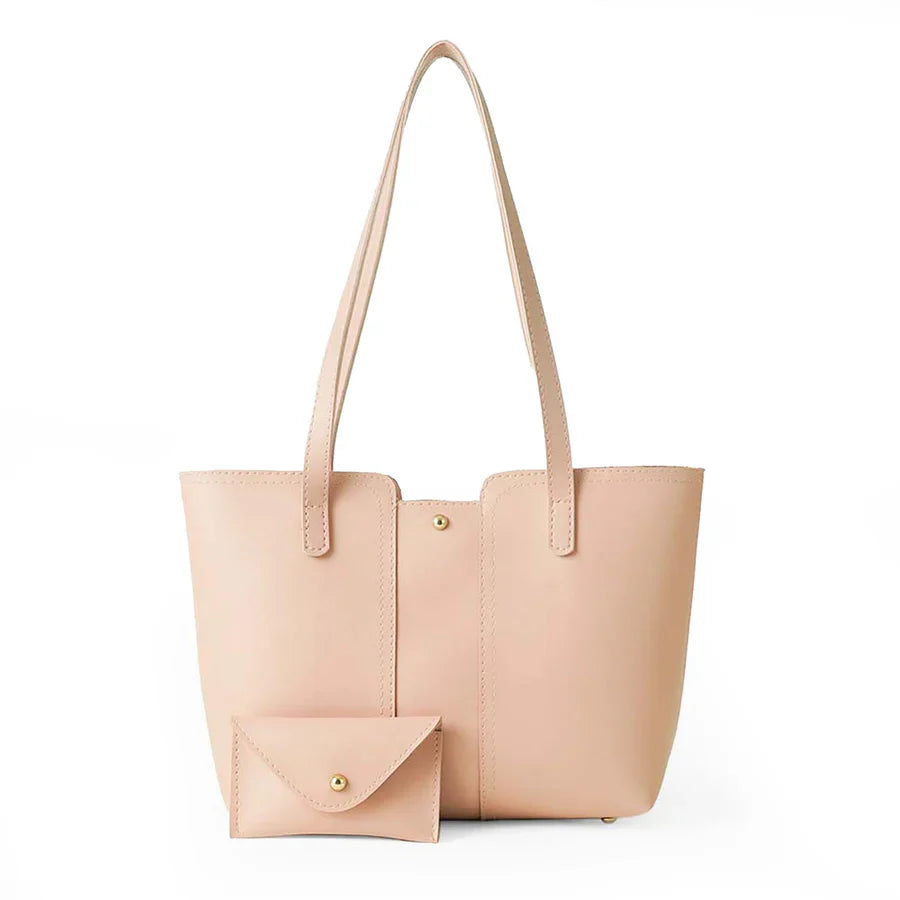 Andrew Tote Bag With Pouch (Peach)