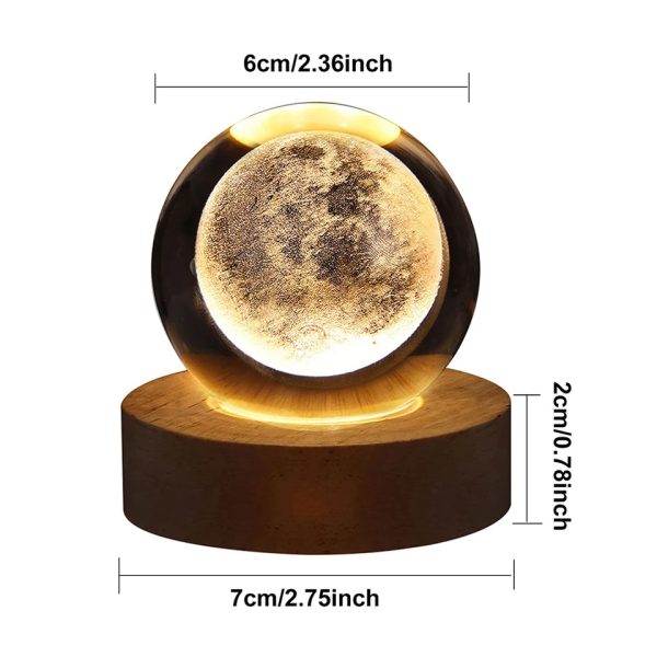 Crystal Ball Night Light Glowing Planet