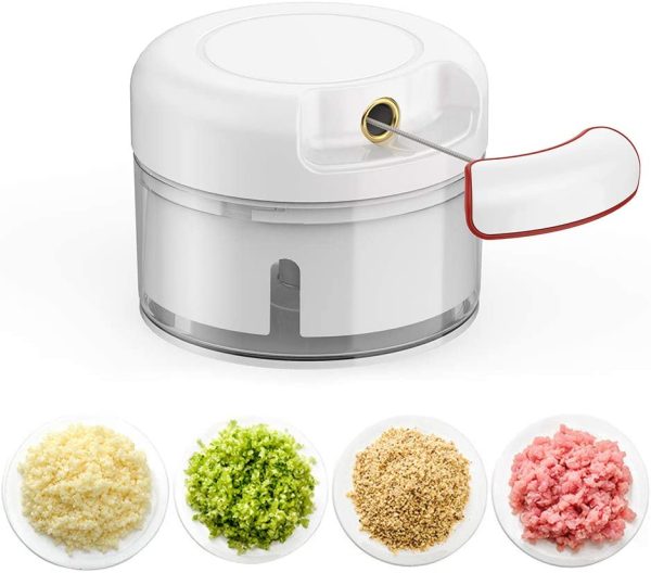 Mini Powerful Meat Grinder Hand-power Food Chopper Mincer Mixer Blender Chop Meat Fruit Vegetable Nuts Shredder(random Color )