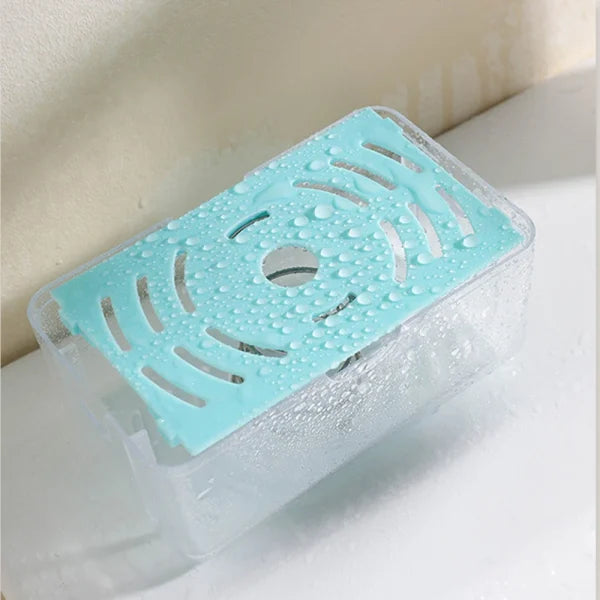 Multifunction Foaming Soap Dish With Drain Soap Box With Bubbler Suitable For Laundry Soap Holder (random Color)