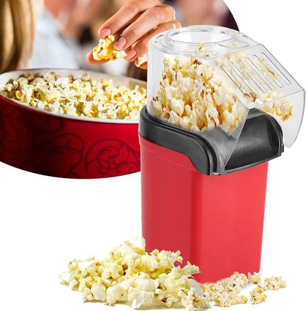 New Popcorn Made By Hot Air Home Mini Retro Popcorn Maker Machine | 3 Minutes Fast Healthy And Fat-free Popcorn Popper, 98% Popping Rate.